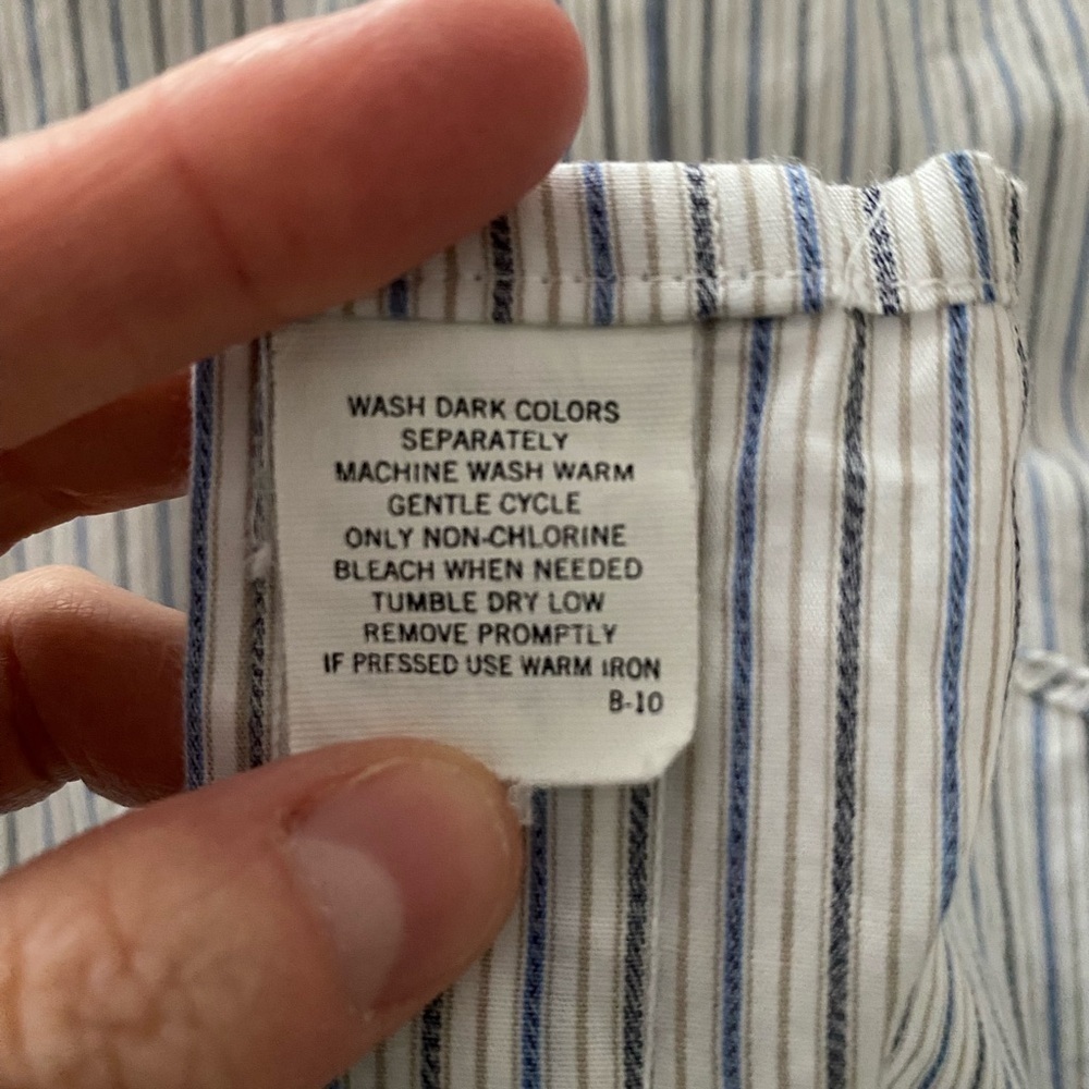 Burberrys Of London Shirt Mens Button Up Shirt 16 - 35 Made in USA Striped - Picture 3 of 13